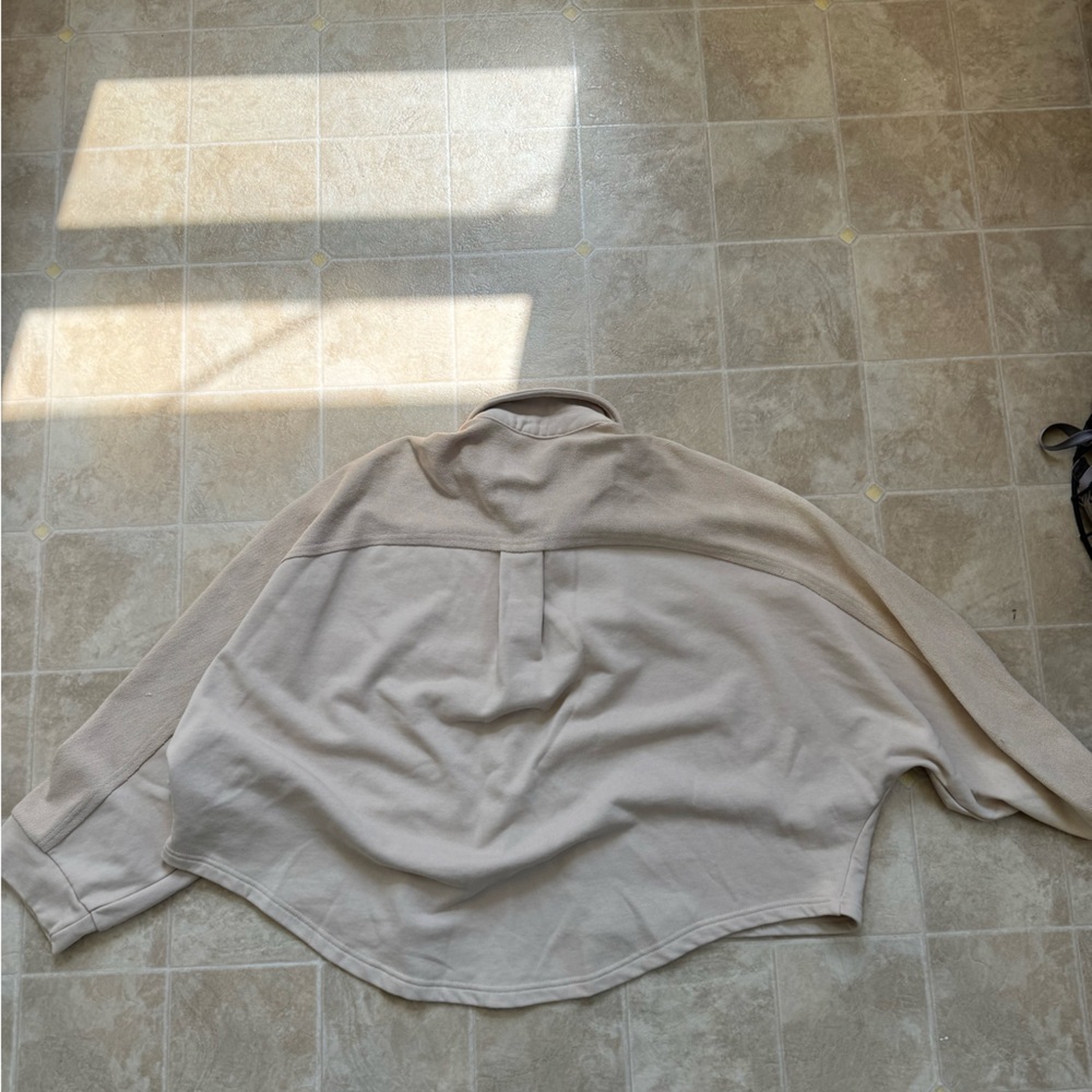 Listicle Cream Button-Up Collared Shirt - Picture 3 of 3